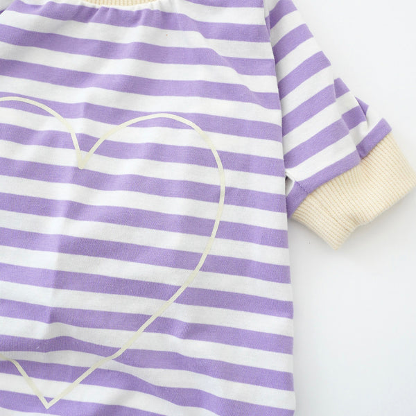 画像をギャラリービューアに読み込む, ハートプリントボーダーロンパース