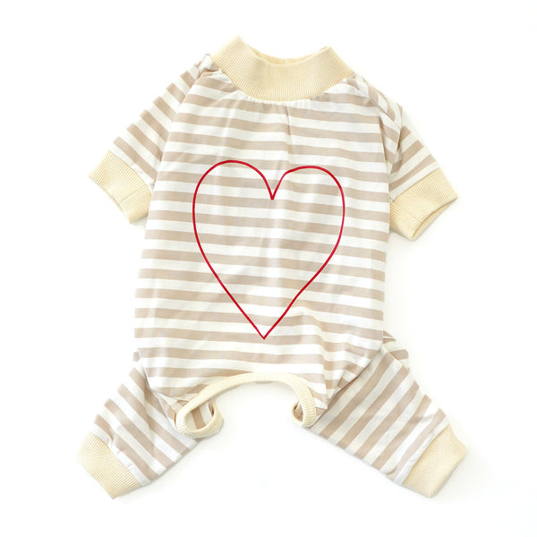 画像をギャラリービューアに読み込む, ハートプリントボーダーロンパース