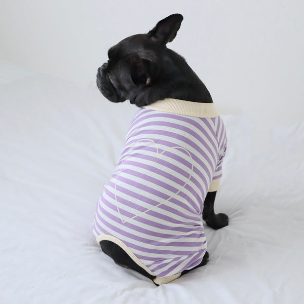 画像をギャラリービューアに読み込む, ハートプリントボーダーロンパース