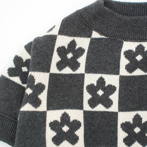 画像をギャラリービューアに読み込む, FLOWER BLOCK KNIT