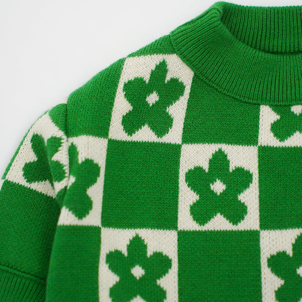 画像をギャラリービューアに読み込む, FLOWER BLOCK KNIT