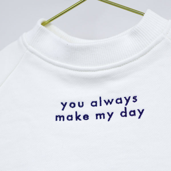 画像をギャラリービューアに読み込む, ロゴ刺繍ラグランスウェット