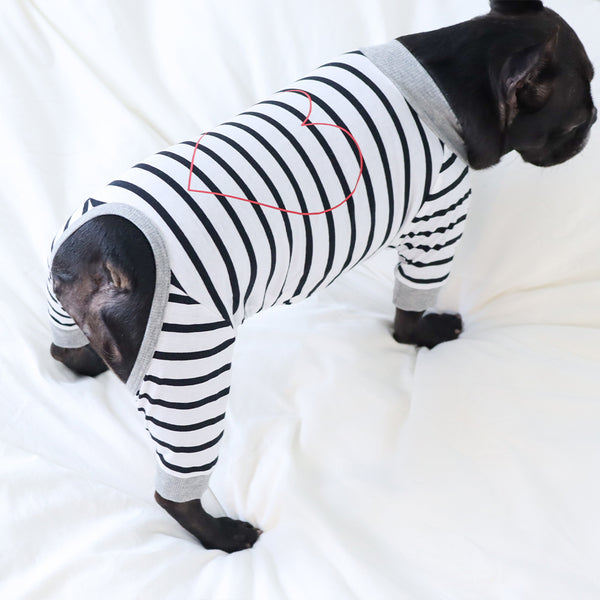 画像をギャラリービューアに読み込む, ハートプリントボーダーロンパース