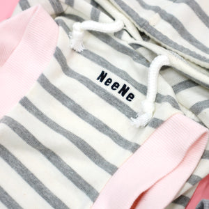 NeeNeロゴボーダーパーカー