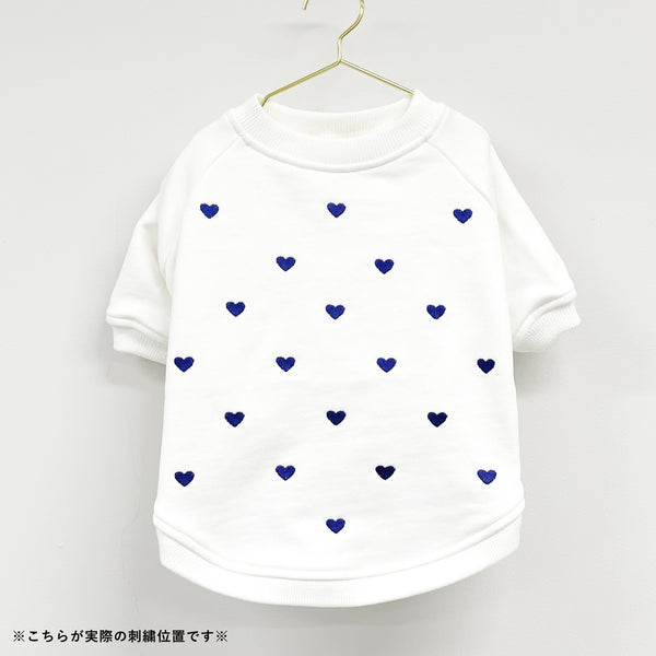 画像をギャラリービューアに読み込む, ハート刺繍ラグランスウェット