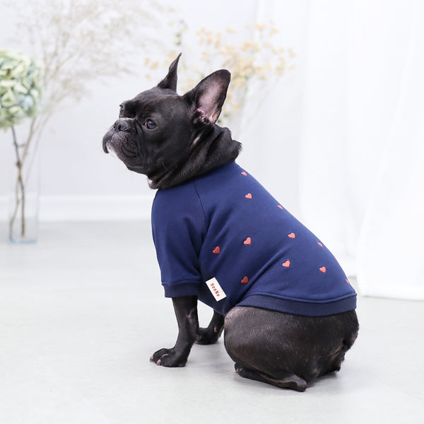 画像をギャラリービューアに読み込む, ハート刺繍ラグランスウェット