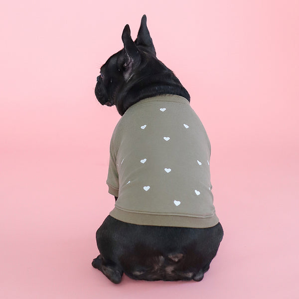 画像をギャラリービューアに読み込む, ハート刺繍ラグランスウェット