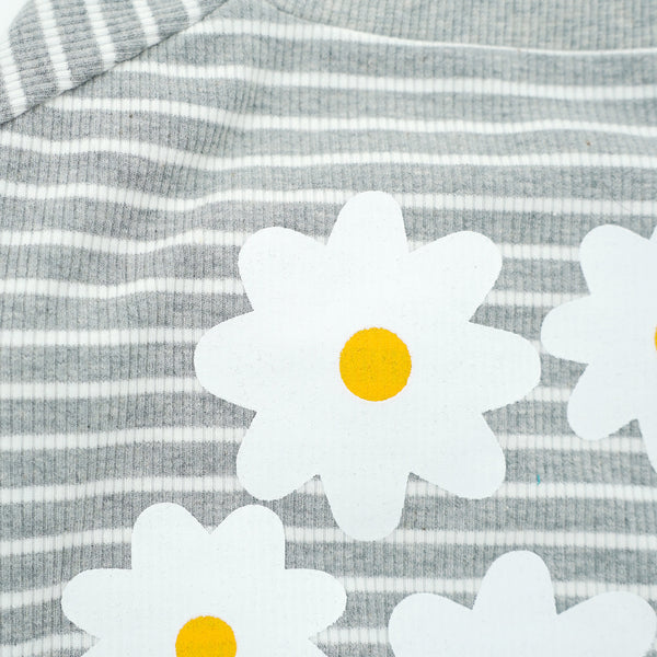 画像をギャラリービューアに読み込む, FLOWERリブボーダーTシャツ