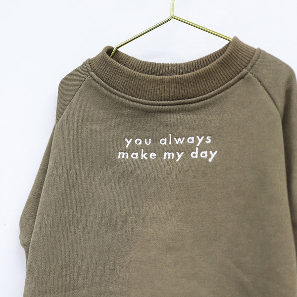 画像をギャラリービューアに読み込む, ロゴ刺繍ラグランスウェット