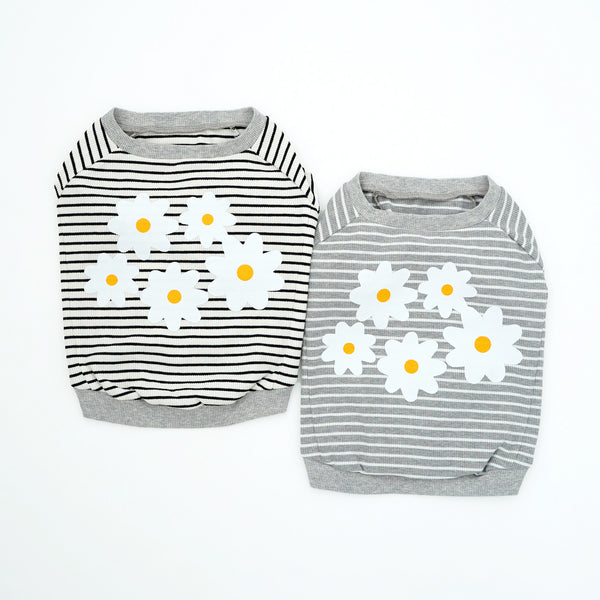 画像をギャラリービューアに読み込む, FLOWERリブボーダーTシャツ