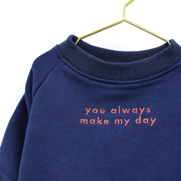 画像をギャラリービューアに読み込む, ロゴ刺繍ラグランスウェット